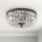 Waltham 3 Light 12" Flush Mount in English Bronze in a room setting