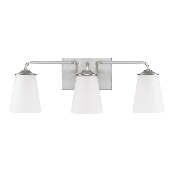 Braylon 3-Light Vanity in Brushed Nickel - Lamps Expo