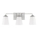 Braylon 3-Light Vanity in Brushed Nickel - Lamps Expo