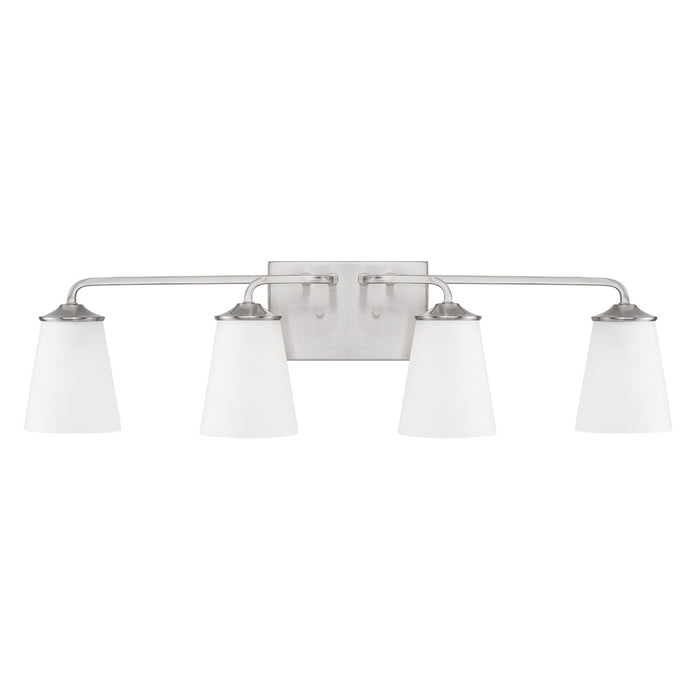 Braylon 4-Light Vanity in Brushed Nickel - Lamps Expo