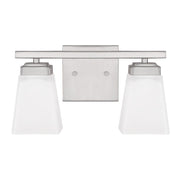 Baxley 2-Light Vanity in Brushed Nickel - Lamps Expo