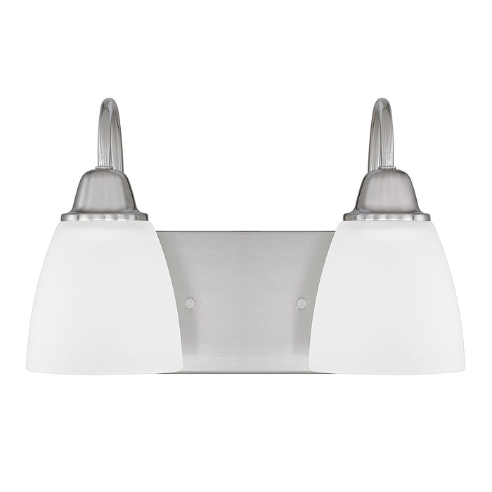 Trenton 2-Light Vanity in Brushed Nickel - Lamps Expo