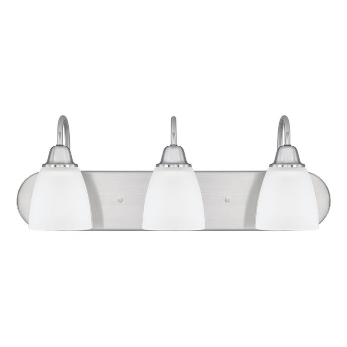 Trenton 3-Light Vanity in Brushed Nickel - Lamps Expo