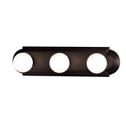 Essentials 3 Light Racetrack Bath Vanity Light in Oil Rubbed Bronze
