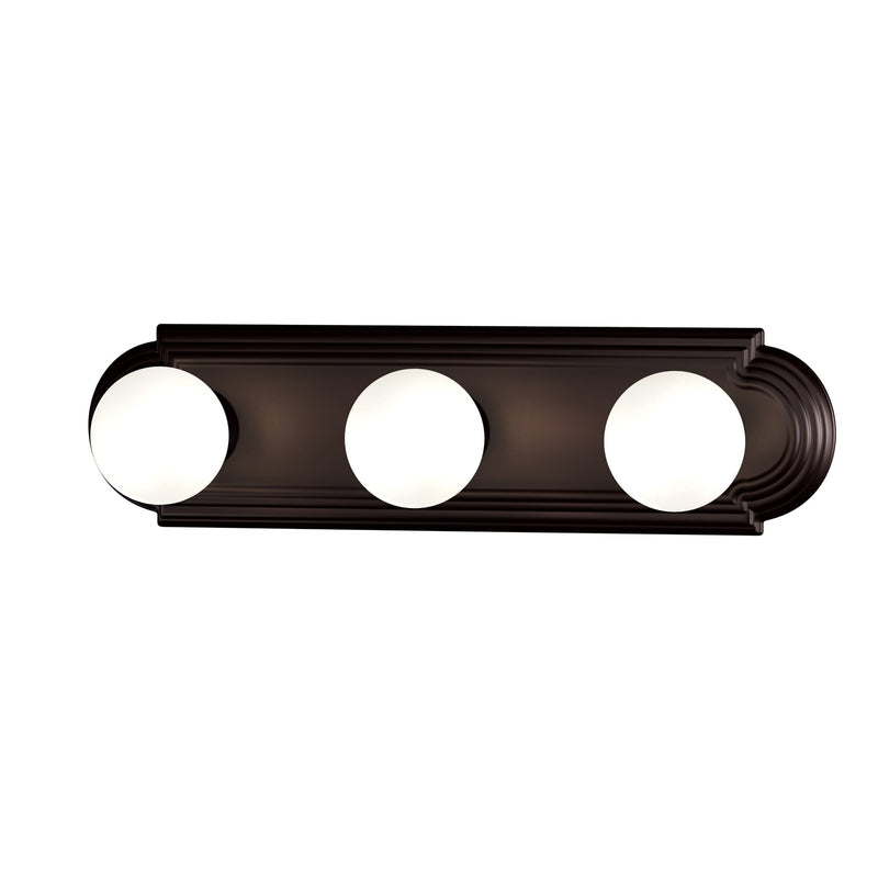 Essentials 3 Light Racetrack Bath Vanity Light in Oil Rubbed Bronze