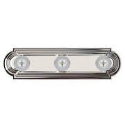Essentials 3 Light Racetrack Bath Vanity Light in Polished Chrome