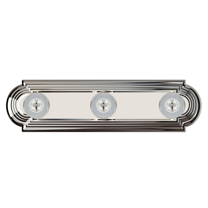 Essentials 3 Light Racetrack Bath Vanity Light in Polished Chrome