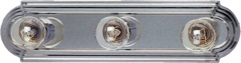Essentials 3 Light Racetrack Bath Vanity Light in Satin Nickel