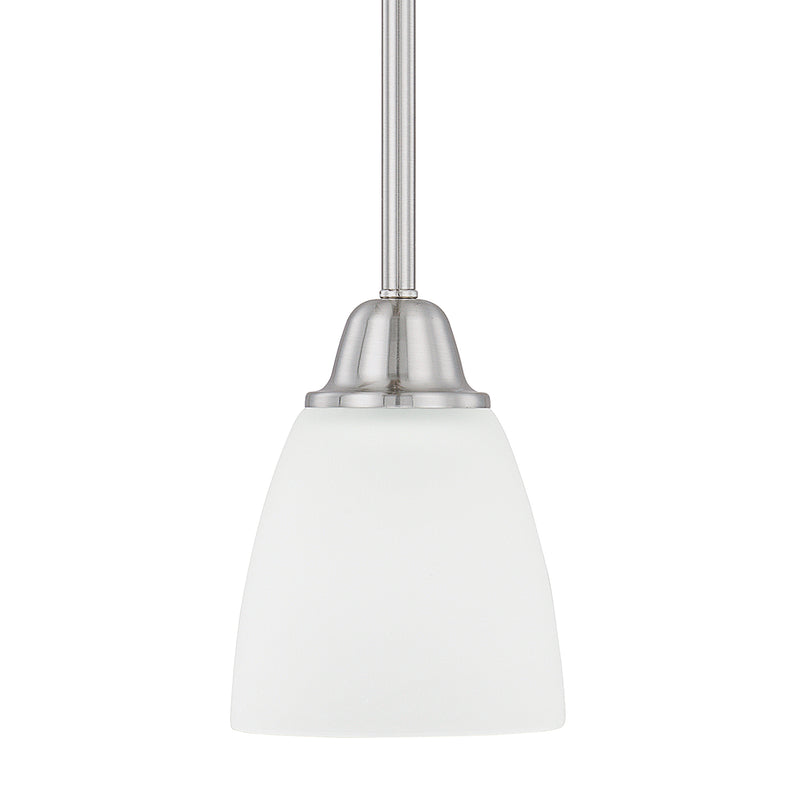 Trenton 1-Light Pendant in Brushed Nickel - Lamps Expo