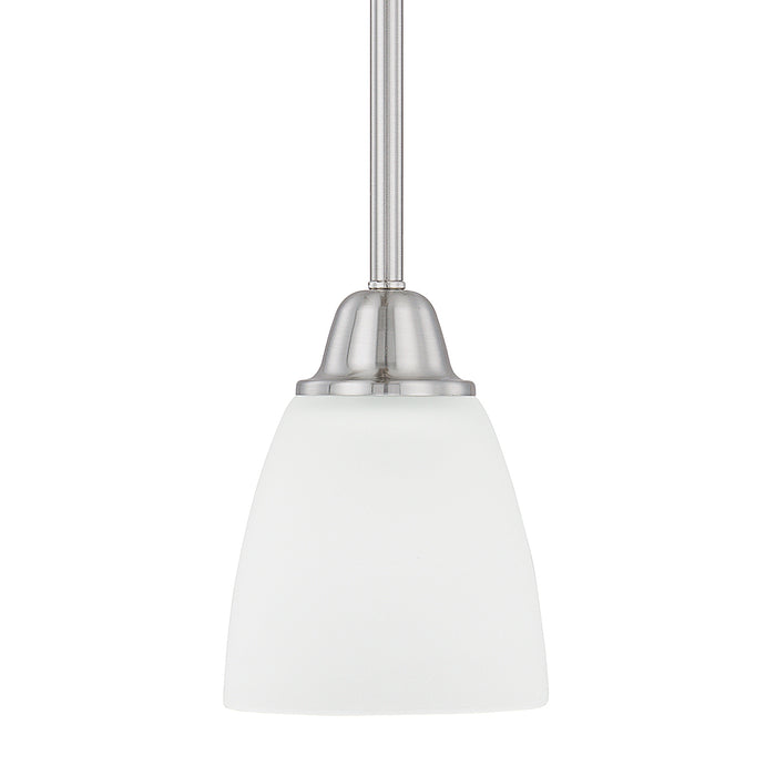 Trenton 1-Light Pendant in Brushed Nickel - Lamps Expo