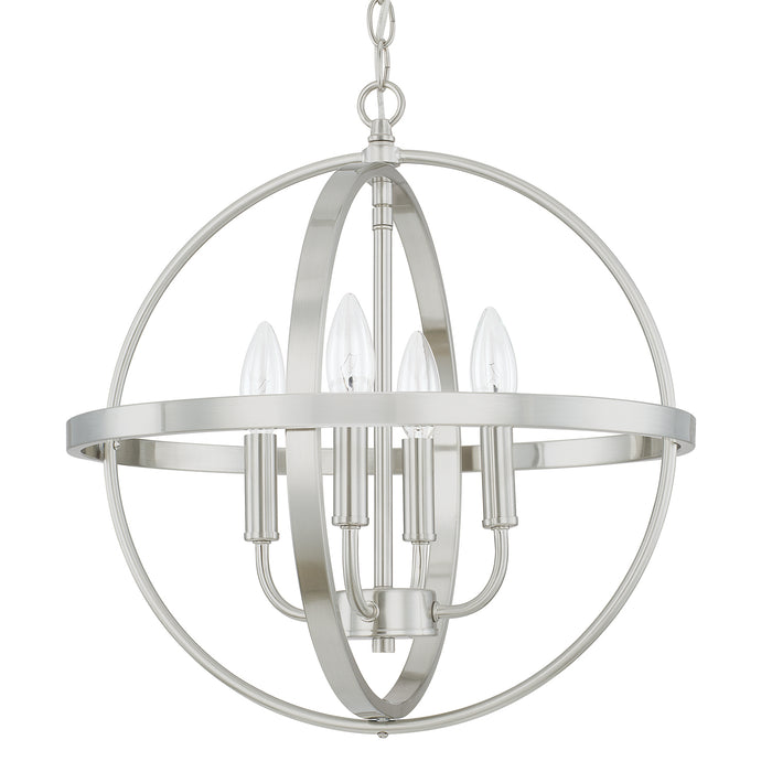 Hartwell 4-Light Pendant in Brushed Nickel - Lamps Expo