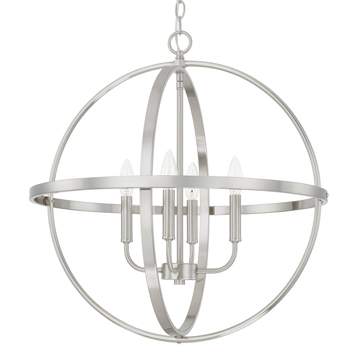 Hartwell 4-Light Pendant in Brushed Nickel - Lamps Expo