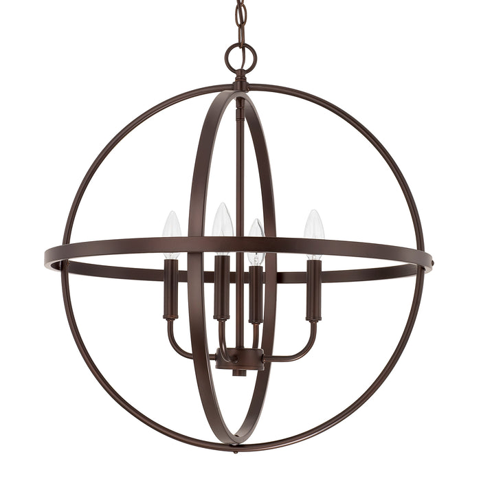 Hartwell 4-Light Pendant in Bronze - Lamps Expo