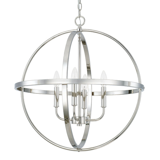 Hartwell 4-Light Pendant in Polished Nickel - Lamps Expo
