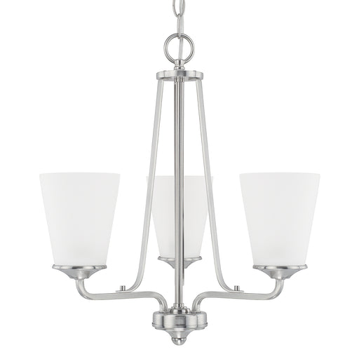 Braylon 3-Light Chandelier in Brushed Nickel - Lamps Expo