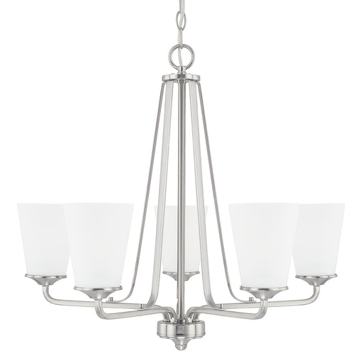 Braylon 5-Light Chandelier in Brushed Nickel - Lamps Expo