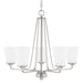 Braylon 5-Light Chandelier in Brushed Nickel - Lamps Expo