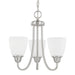 Trenton 3-Light Chandelier in Brushed Nickel - Lamps Expo