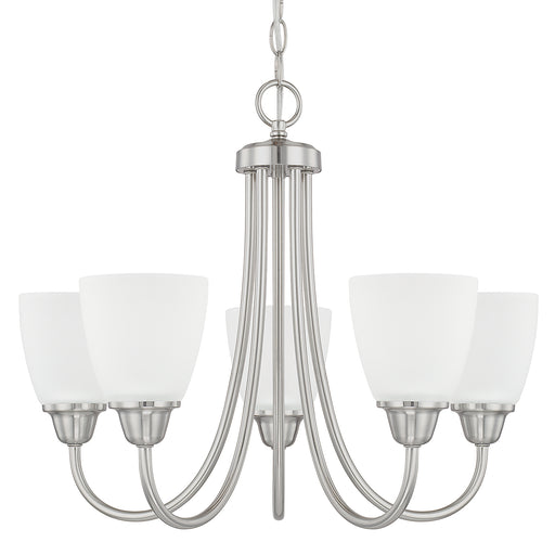 Trenton 5-Light Chandelier in Brushed Nickel - Lamps Expo