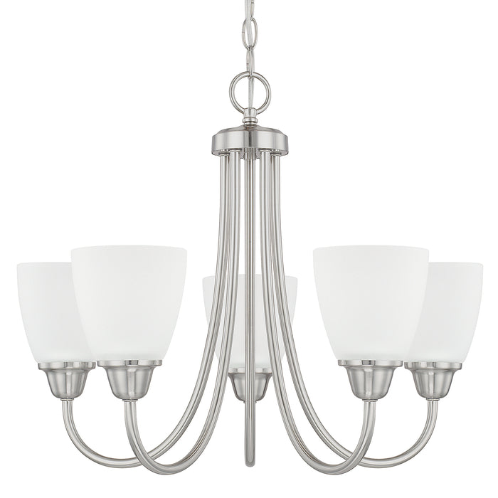 Trenton 5-Light Chandelier in Brushed Nickel - Lamps Expo