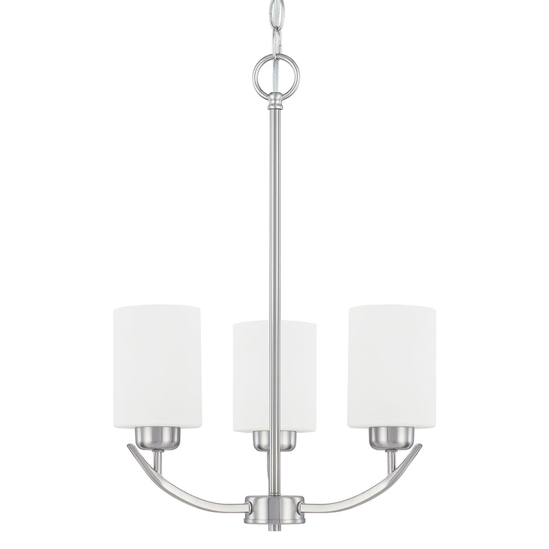 Dixon 3-Light Chandelier in Brushed Nickel - Lamps Expo