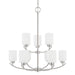 Dixon 9-Light Chandelier in Brushed Nickel - Lamps Expo