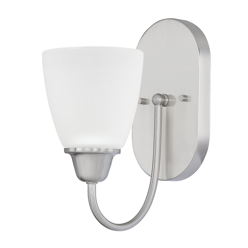 Trenton 1-Light Wall Sconce in Brushed Nickel - Lamps Expo
