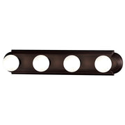 Essentials 4 Light Racetrack Bath Vanity Light in Oil Rubbed Bronze