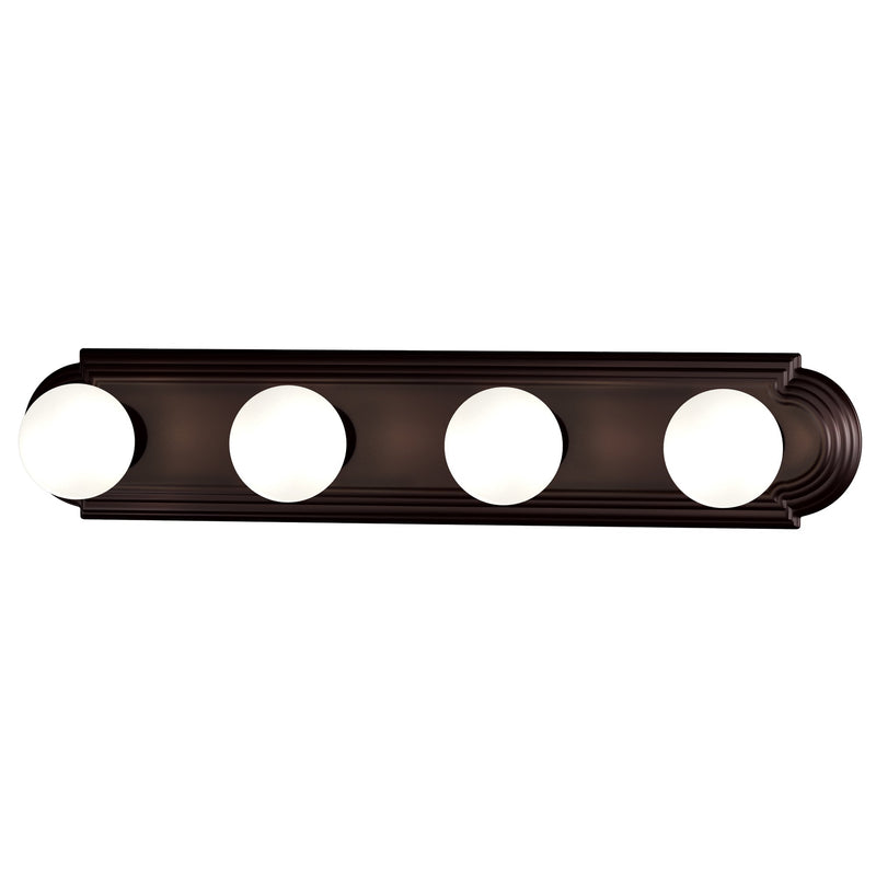 Essentials 4 Light Racetrack Bath Vanity Light in Oil Rubbed Bronze