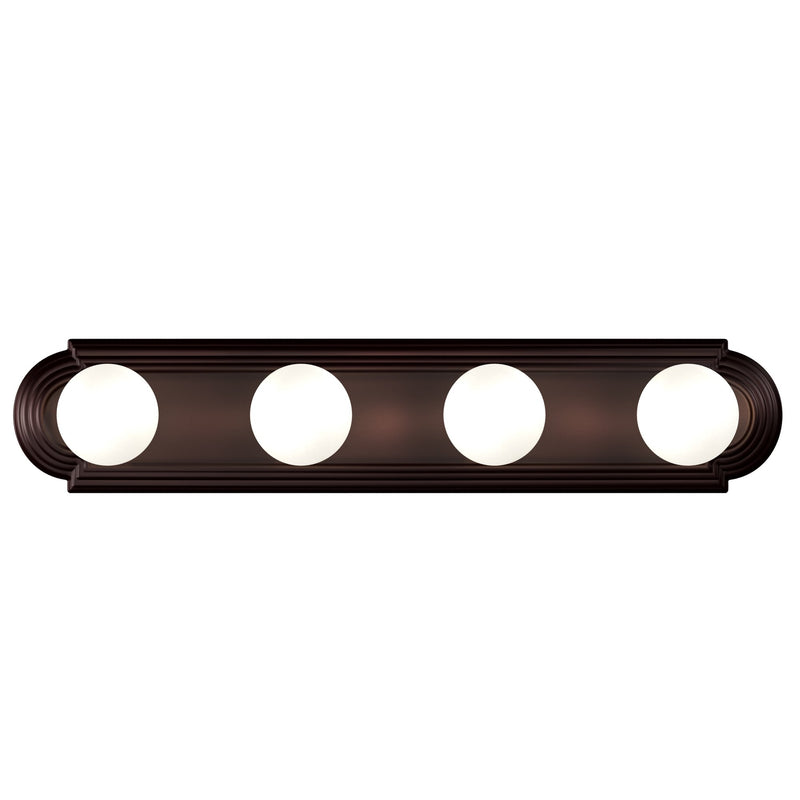 Essentials 4 Light Racetrack Bath Vanity Light in Oil Rubbed Bronze