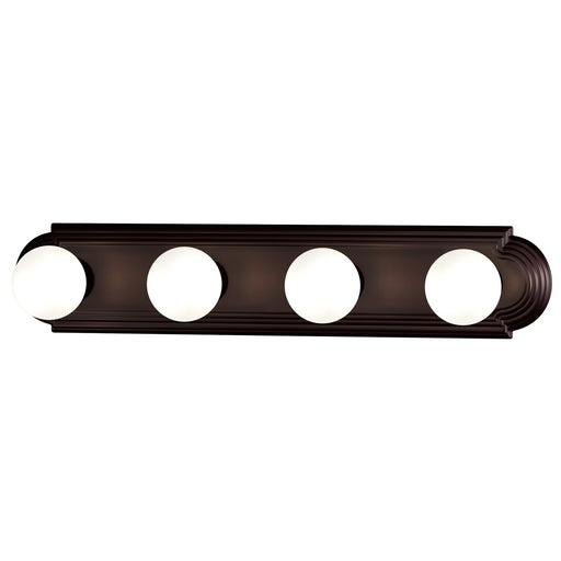 Essentials 4 Light Racetrack Bath Vanity Light in Oil Rubbed Bronze