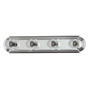 Essentials 4 Light Racetrack Bath Vanity Light in Polished Chrome