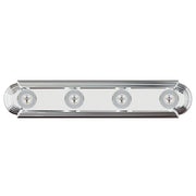Essentials 4 Light Racetrack Bath Vanity Light in Polished Chrome