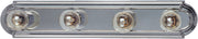 Essentials 4 Light Racetrack Bath Vanity Light in Satin Nickel