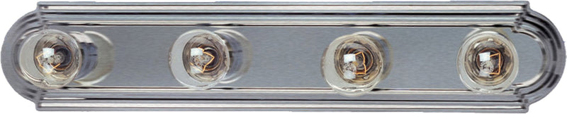Essentials 4 Light Racetrack Bath Vanity Light in Satin Nickel