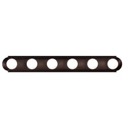 Essentials 6 Light Racetrack Bath Vanity Light in Oil Rubbed Bronze