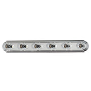 Essentials 6 Light Racetrack Bath Vanity Light in Polished Chrome