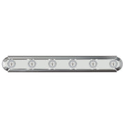 Essentials 6 Light Racetrack Bath Vanity Light in Polished Chrome