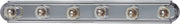 Essentials 6 Light Racetrack Bath Vanity Light in Satin Nickel