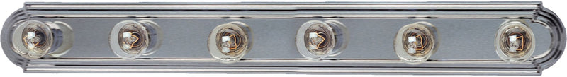 Essentials 6 Light Racetrack Bath Vanity Light in Satin Nickel
