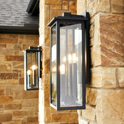 Westerly 25" 4 Light Outdoor Wall Lantern in Textured Black
