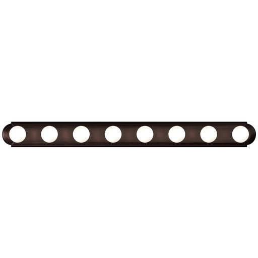 Essentials 8 Light Racetrack Bath Vanity Light in Oil Rubbed Bronze