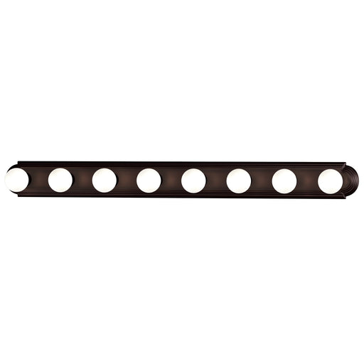 Essentials 8 Light Racetrack Bath Vanity Light in Oil Rubbed Bronze