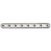 Essentials 8 Light Racetrack Bath Vanity Light in Polished Chrome