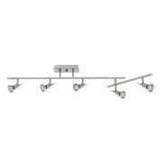 Viper 5-Light Semi-Flush Mount in Brushed Steel
