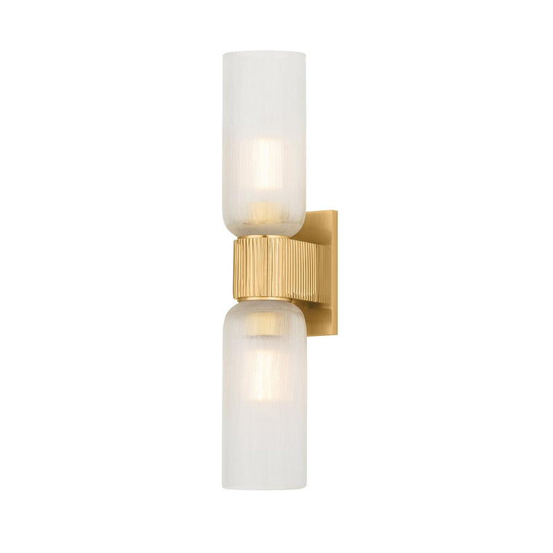 Irondale 2-Light Wall Sconce in Aged Brass