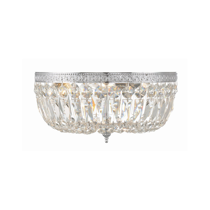 Waltham 3 Light 14" Flush Mount in Polished Chrome