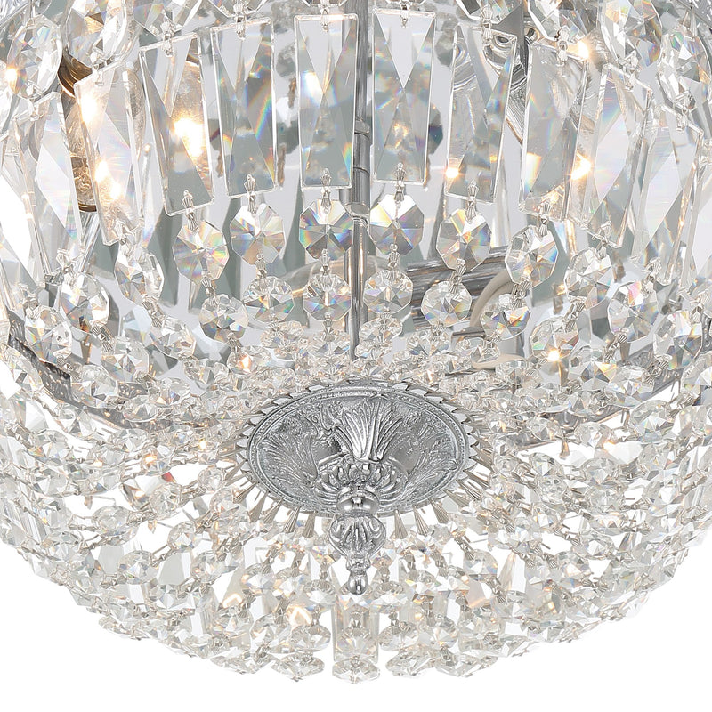 Waltham 3 Light 14" Flush Mount in Polished Chrome