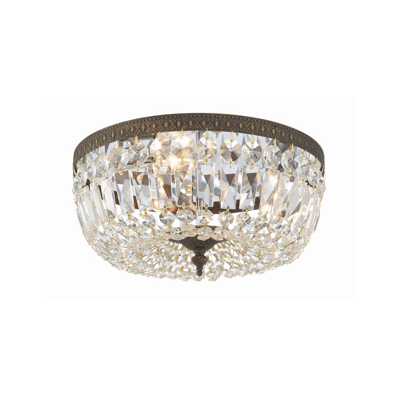 Waltham 3 Light 14" Flush Mount in English Bronze