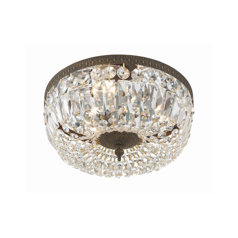 Waltham 3 Light 14" Flush Mount in English Bronze